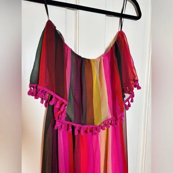 Aakaa Strapless‎ Striped Maxi Dress Multicolor - Picture 4 of 9